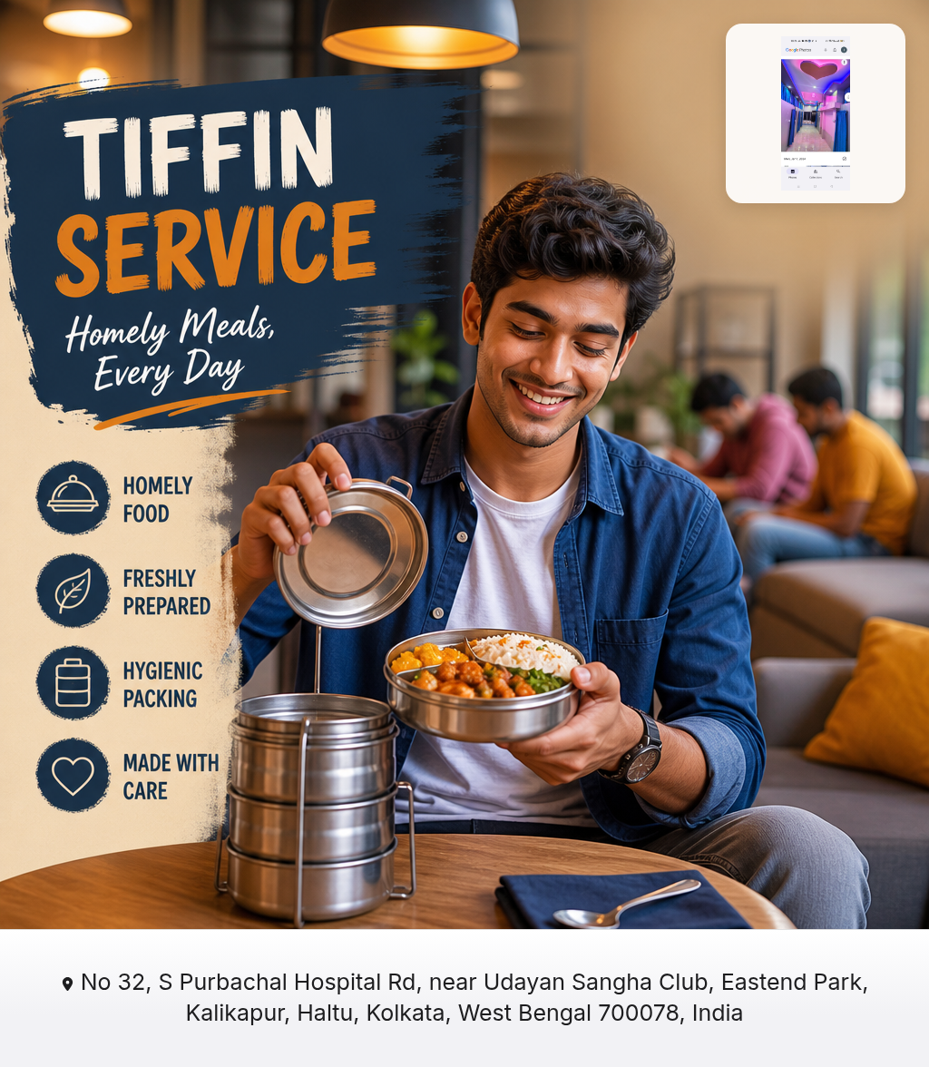 Tiffin service at Rana's Boys PG